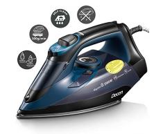 Dampfbügeleisen 2500W, Bügeleisen mit 300ml Wassertank, Antihaft-Nanokeramikbügelsohle, Selbstreinigung, Anti-Kalk, AntiTropf, 300g Dampfstoß, Dampf- und Temperaturkontrolle, Decen