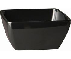APS gf133 Melamin Schüssel, quadratisch, 9 cm Artikel Länge, Pure schwarz