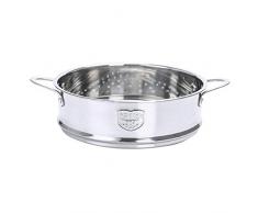 P Prettyia Edelstahl Dampfgarer Dämpfeinsatz für Kochtöpfe - 16 cm