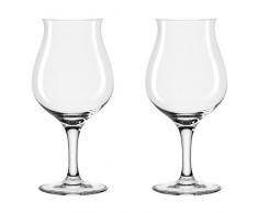 LEONARDO - Biertulpen - TAVERNA - hochwertiges Klarglas/Teqton® - (B/H/T): 86/180/86mm - Spülmaschinenfest - 2-er-Set