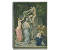 Berkin Arts Pierre Puvis de Chavannes Gedehnt Giclee Auf Leinwand drucken-Berühmte Gemälde Kunst Poster-Reproduktion Wand Dekoration Fertig zum Aufhängen(Die Weinpresse)#NK