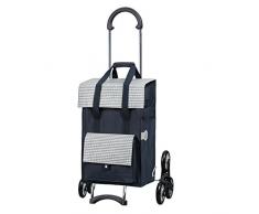 Andersen Sondermodell Einkaufstrolley Scala Treppensteiger und 49 Liter Einkaufstasche Milla blau
