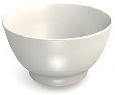 Ornamin Schale 450 ml weiß, Melamin | leichte, runde Kunststoffschale | robustes Alltags-Geschirr für zu Hause, Camping, Picknick, BBQ, Gemeinschaftsverpflegung, Großküchen | Dessertschale, Suppenschüssel, Beilagenschale, Müslischale