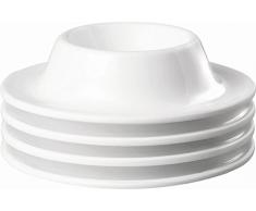 APS Eierbecher, 4er Set Durchmesser 8,5 cm, H: 2 cm Melamin, weiß, stapelbar 1A Qualität, original Melamin spülmaschinenfest