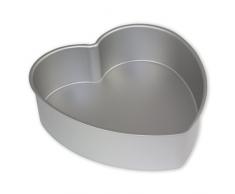 PME HRT123 Herzförmige Backform aus eloxiertem Aluminium, 305 x 76 mm tief, Silver, 30.5 cm