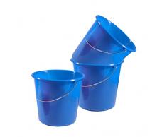 Gies 3 Stück 5 Liter Putzeimer mit Skala Eimer Kunststoff Wassereimer Wischeimer Scheuereimer