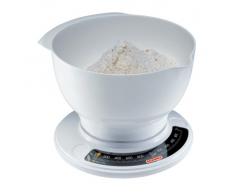Soehnle Culina Pro 5 kg, analoge Küchenwaage, weiß, Gewicht bis zu 5 kg (50-g-genau), Haushaltswaage mit großer Rührschüssel, Küchenwaage retro für Kuchen und weiteres