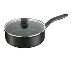 Tefal C69532 Hard Titanium Plus Schmorpfanne mit Deckel (24 cm) schwarz