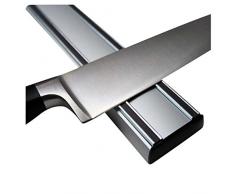 Messer Magnetleiste / Magnet Messerhalter Messerleiste Professional extra stark, Aluminium - 35/50cm - An der Magnetleiste haften die Meisterwerke der Schmiedekunst sicher und griffbereit, Länge:500 mm