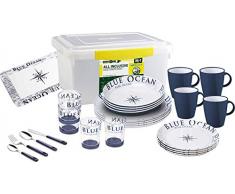 BRUNNER All Inclusive Teller aus Melamin Blue Ocean - 36-tellig