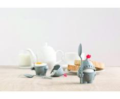 Ritter Arthur Eierbecher für Gekochtes Ei mit Löffelhalter