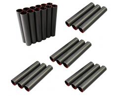 rukauf Schaumrollen-Formen 25er Set (8 cm x 1,3cm) Antihaft-beschichtet Teflon Traditionelle Backform Schillerlockenform Gerade Röhrchen Spritztüllen Sahnerollen