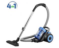 Kranich Bodenstaubsauger Beutellos Staubsauger Zyklonen Hocheffizienter Filter 20Kpa 800W 1,5 Liter inkl.3 Zusatzdüse