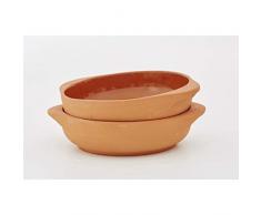 Jamie Oliver Vintage Auflaufformen-Set, 2-TLG, Auflaufform, Gratinform, Backform, Terrakotta, Rostrot/Gelb, Ø 14 cm, 554425