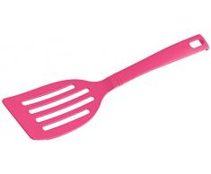 FACKELMANN 27062 Coral Schlitzwender 26,5 cm Tropical, Pfannenwender mit Funktionsteil aus Kunststoff für beschichtete Töpfe und Pfannen (Farbe: Koralle), Menge: 1 Stück