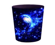 Papierkorb Kinderzimmer, Haunen Papierkörbe Leder Wasserdicht Abfalleimer Mülleimer ohne Deckel für Kinderzimmer, Büro, Küche, Schlafzimmer, Weltraum - Planeten, 10 Liter