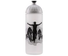 ISYbe Original Marken-Trink-Flasche für Jugend und Erwachsene, 1000 ml, BPA-frei, Fahrrad-Motiv, geeignet für Schule, Reisen, Sport & Outdoor, Auslaufsicher auch mit Kohlensäure, Spülmaschine-fest