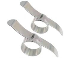 Orangenschäler, Zitruswerkzeug, Grapefruitschäler, praktischer Edelstahl, Zitrusschäler, ideal zum Schälen von Zitrusfrüchten. 2 Stück