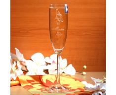 Leonardo Sektglas Flower Edition mit Gratis Gravur des gewünschten Namens