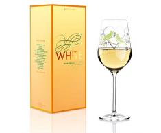 RITZENHOFF White Weißweinglas von Anissa Mendil, aus Kristallglas, 360 ml, mit edlen Platinanteilen