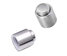 Aokshen Wiederverwendbare Flasche mit Sektflaschenverschluss aus Edelstahl und Silikon Multifunktionaler Pressbier-Vakuumverschluss für Weinflaschenverschluss