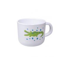 L/ässig Dish Cup Melamin Tasse Trinkbecher mit Henkel Schnabeltasse aus 100/% Melamin BPA-frei und rutschfest Crocodile granny