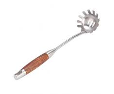 Claw Colander Löffel für Pasta, Edelstahl Gabel Löffel Nudelschaufel mit Holzgriff Praktisches Küchengerät