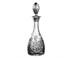 Crystaljulia 3066 Weinkaraffe, Bleikristall, Schleudersternmuster, handgeschliffen, 1 L
