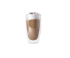 ana® - 6er Set doppelwandige Latte-Macchiato-Gläser XL 450ml, Thermoglas, hitzebeständig, spülmaschinengeeignet (Ø 8,9 x 15 cm)