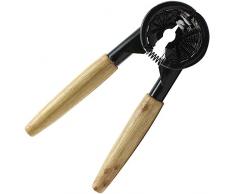 com-four® Nussknacker aus Gusseisen mit Holzgriffen (01 Stück - Gusseisen)