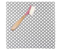 mDesign Spülbeckeneinlage zum Schutz der Küchenspüle vor Kratzern – praktische Abtropfmatte aus PVC – Graphit-Farben