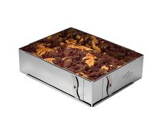 Lares - Backform/Backrahmen - aus rostfreiem Edelstahl - eckig, mit Klemmung zum fixieren - verstellbare Größe - Made in Germany