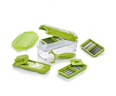 Genius Nicer Dicer Smart (10 Teile) Gemüseschneider Zwiebelschneider Mandoline Multischneider Gemüsehobel Obstschneider - Schneiden Würfeln Hobeln Stifteln Schälen Aufbewahren