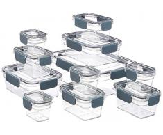 AmazonBasics - Tritan-Frischhaltedose mit Verschluss, 22er-Packung (11 dosen + 11 deckeln)