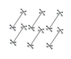 silberkanne Messerbank Kreuz L 7 cm 6er Satz Silber Plated versilbert in Premium Verarbeitung