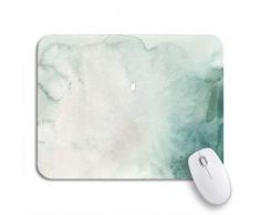 Gaming Mouse Pad Zusammenfassung Hellblau Indigograu Aquarell Ombre Waschbürste Rutschfeste Gummiunterlage Computer Mousepad für Notebooks Mausmatten