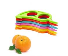 Aisoway Kunststoff-orange Schäler Zitrone Grapefruit Frucht-Schneidmaschine schnell Abisoliermesser Küchenhelfer