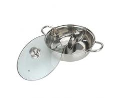 HIGHKAS 304 Mandarin Duck Pot Verdickungsinduktionsherd Spezialtopf Haushalt Edelstahl Hot Pot Pot Zwei Geschmacksrichtungen Suppentopf