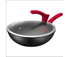 RENXR Bratpfanne Induktion 30Cm Antihaft Pfanne Mit Glasdeckel Antihaftbeschichtung, Wokpfanne Induktion Versiegelt, Genieteter Ergonomischer Edelstahlgriff, Kein PFOA