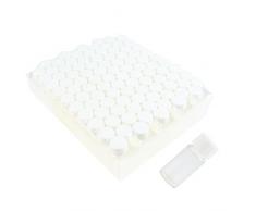 Almencla Universalglas Probenaufbewahrungsflaschen Kosmetikbehälter Fläschchen Verschlusskappen 10/15 / 20ml - klar - 10ml