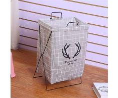 Hellgraues Eisen-Dreieck-Gestell-Aufbewahrungskorb, Der Schmutzigen Abfall-Korb Faltet, Der Schmutzigen Wäschekorb 38 * 26 * 60Cm Faltet