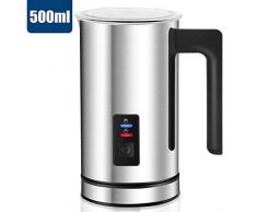 Elektrischer Milchaufschäumer 500 ml 650 W Milchaufschäumer milk frother Automatischer Milchaufschäumer für kalte und warme Aufschäumen mit Abschaltfunktion edelstahl