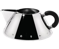 Alessi Rahmkännchen aus Edelstahl mit Griff aus PA, schwarz