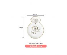 TUOP Kleine dekorative Keramik-Schale, Teller, Ohrringe, Schmuck, Halskette, Schmuck, Wandteller 362 Ring Diamant