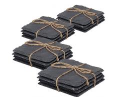 16er Schiefer Untersetzer Set Tischdeko Raclette Pfännchen Schick