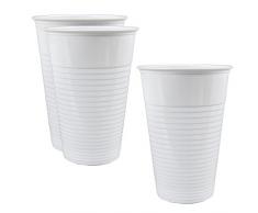 1000 Stk. Qualitäts Trinkbecher weiß 0,2 l. Einwegbecher Ausschankbecher Becher Plastikbecher