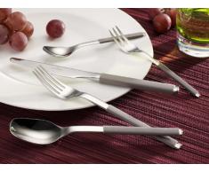 Villeroy & Boch S+ Taupe Tafelbesteck für bis zu 6 Personen, 30-teilig, Edelstahl, Griff mit grauem Silikon ummantelt