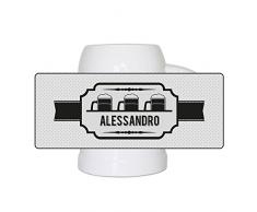 Bierkrug mit Namen Alessandro und schönem Bieretikett-Motiv | Bier-Humpen | Bier-Seidel für Männer