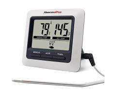 ThermoPro TP04 Digital Bratenthermometer Grillthermometer Ofenthermometer Fleischthermometer mit integriertem Countdown Timer