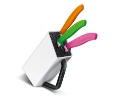 Victorinox Swiss Classic Universal Messerblock, Klein, Leer, Unbestückt, Kunststoff, Nylon Einsatz, weiß